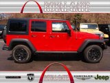 2013 Rock Lobster Red Jeep Wrangler Unlimited Sahara 4x4 #79263224