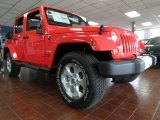 2013 Rock Lobster Red Jeep Wrangler Unlimited Sahara 4x4 #79263465