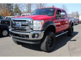 2012 Vermillion Red Ford F250 Super Duty Lariat Crew Cab 4x4 #79263850