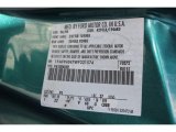1998 Mustang Color Code for Pacific Green Metallic - Color Code: PS