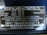 2013 McLaren MP4-12C 12C Spider Info Tag