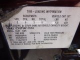 1996 Cadillac Eldorado  Info Tag