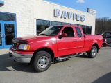 2001 Bright Red Ford F150 Lariat SuperCab 4x4 #79371664