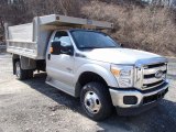 2011 Ford F350 Super Duty XL Regular Cab 4x4 Chassis Dump Truck Front 3/4 View