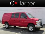 Vermillion Red Ford E Series Van in 2011