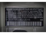 2003 SL Color Code for designo Silver Metallic - Color Code: 029