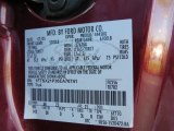 2006 F250 Super Duty Color Code for Dark Toreador Red Metallic - Color Code: JM