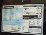 2013 Honda Fit Sport Window Sticker
