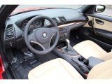 2012 BMW 1 Series 128i Convertible Savanna Beige Interior