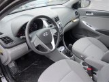 2013 Hyundai Accent GS 5 Door Gray Interior