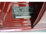2009 Sonata Color Code for Dark Cherry Red - Color Code: DR
