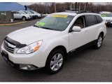 Satin White Pearl Subaru Outback in 2011