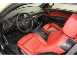 2011 BMW 1 Series 135i Coupe Coral Red Interior