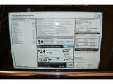 2013 BMW 5 Series 535i Sedan Window Sticker