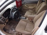 2004 Honda Civic LX Sedan Ivory Beige Interior