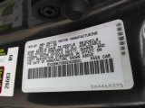 2009 Pontiac Vibe 2.4 AWD Info Tag