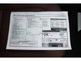 2013 Audi A6 2.0T quattro Sedan Window Sticker