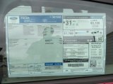 2013 Ford Focus SE Hatchback Window Sticker