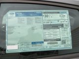 2013 Ford Focus SE Sedan Window Sticker