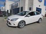 2012 White Platinum Tricoat Metallic Ford Focus Titanium Sedan #79928415