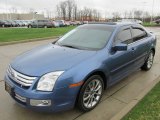 2009 Ford Fusion SEL V6 Blue Suede Front 3/4 View