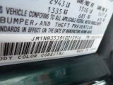 2001 MX-5 Miata Color Code for Emerald Green Mica - Color Code: 18J