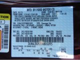 2013 MKZ Color Code for Bordeaux Reserve - Color Code: FQ