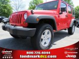 2013 Rock Lobster Red Jeep Wrangler Unlimited Sport S 4x4 #80075978