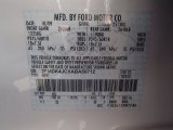 2010 Edge Color Code for White Platinum Tri-Coat - Color Code: UG
