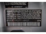 2007 SL Color Code for Iridium Silver Metallic - Color Code: 775