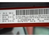 2010 Nitro Color Code for Inferno Red Crystal Pearl - Color Code: PRH