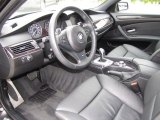 2010 BMW 5 Series 550i Sedan Black Interior