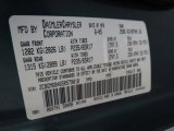 2005 Pacifica Color Code for Magnesium Green Pearl - Color Code: PPK