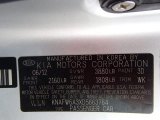 2013 Forte Koup Color Code for Bright Silver Metallic - Color Code: 3D