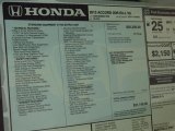 2013 Honda Accord EX-L V6 Coupe Window Sticker