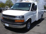 2013 Summit White Chevrolet Express Cutaway 3500 Utility Van #80425176