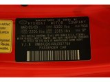 2010 Genesis Coupe Color Code for Tsukuba Red - Color Code: NGA