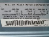 2007 MAZDA3 Color Code for Ice Blue Metallic - Color Code: 33Y
