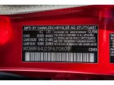 2005 C Color Code for Mars Red - Color Code: 590