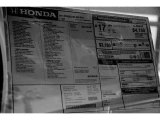 2013 Honda Ridgeline RTS Window Sticker