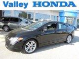 2007 Nighthawk Black Pearl Honda Civic Si Sedan #80592732