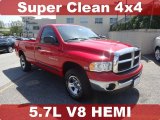 2005 Flame Red Dodge Ram 1500 SLT Regular Cab 4x4 #80592710