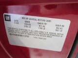 2008 Chevrolet Corvette Coupe Info Tag