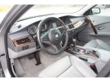 2007 BMW 5 Series 530i Sedan Grey Interior