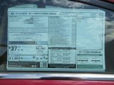 2013 Hyundai Sonata Hybrid Limited Window Sticker