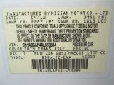 2010 Sentra Color Code for Aspen White - Color Code: QAC