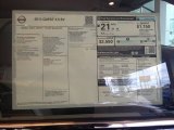 2013 Nissan Quest 3.5 SV Window Sticker