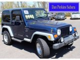 2000 Patriot Blue Pearl Jeep Wrangler Sport 4x4 #80837686