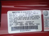 2009 370Z Color Code for Solid Red - Color Code: A54