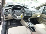 2013 Honda Civic EX-L Sedan Beige Interior